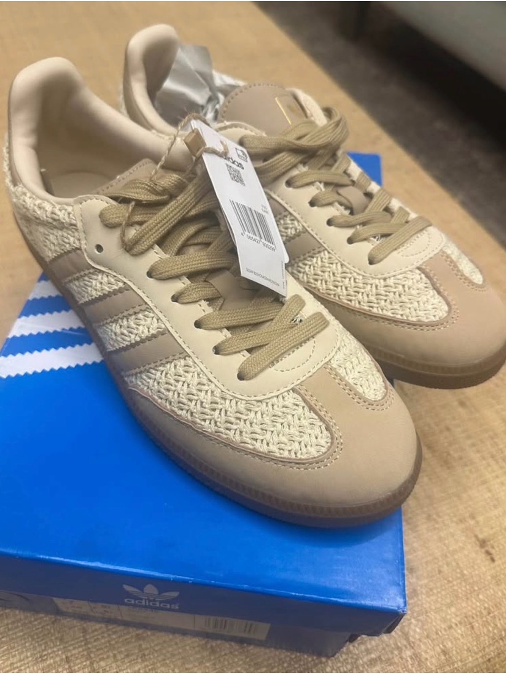 adidas Women’s Tan Woven Samba Sneakers